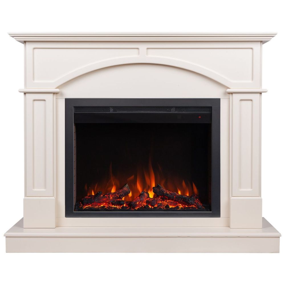 Электрокамин RealFlame Jacomo 25,5 WT крем с очагом Saphir 25,5
