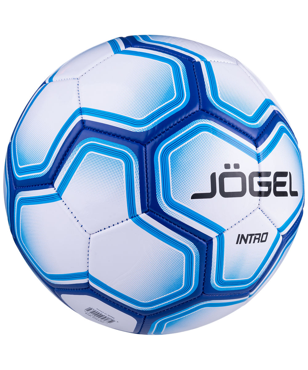 Мяч футбольный Intro №5, белый/синий
