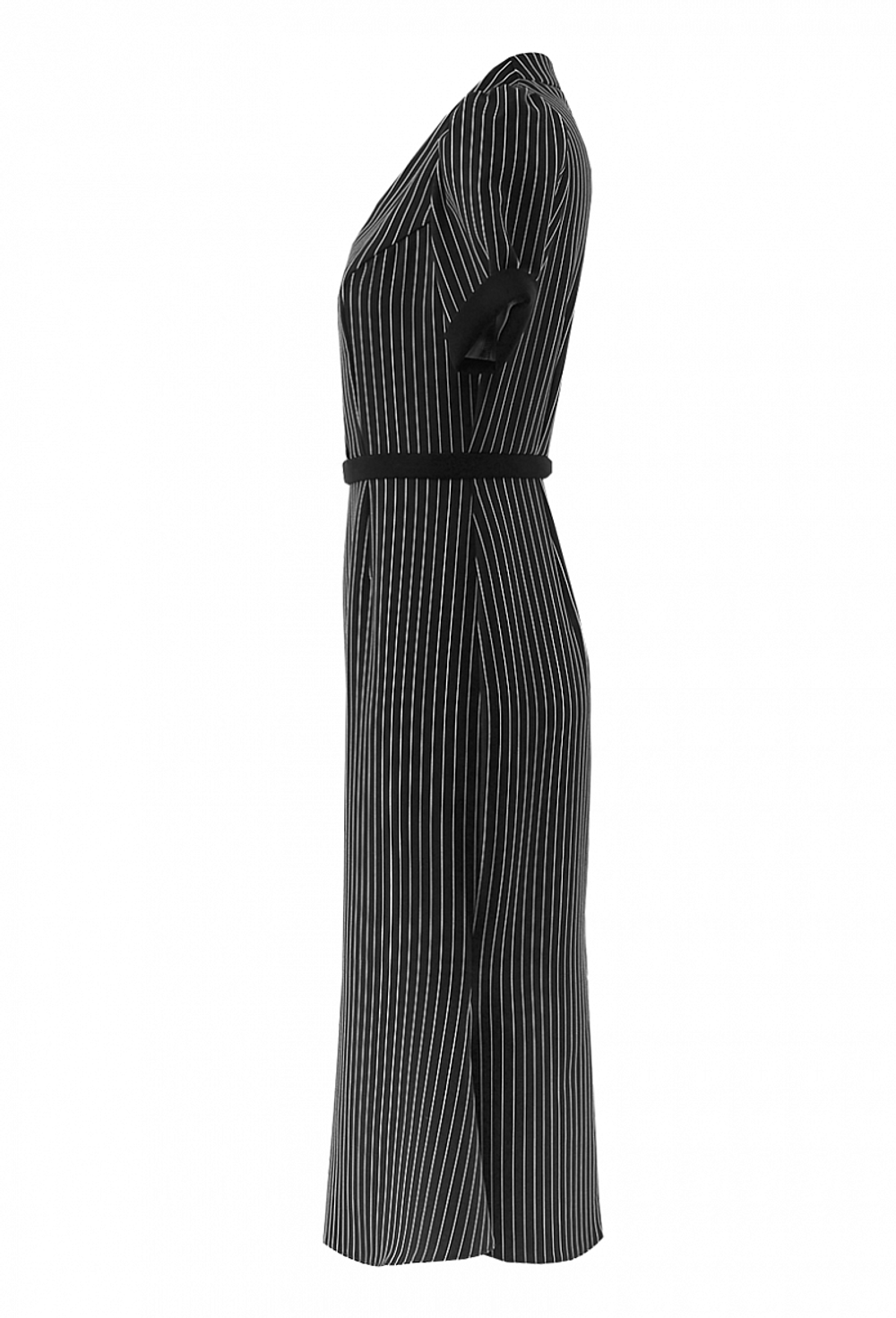 Креповое платье с коротким рукавом и V-образным вырезом 07-01-20 SS