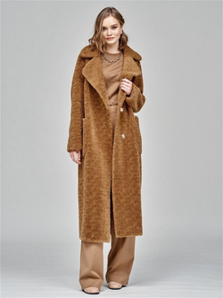 Пальто из шерсти шуба чебурашка тедди, SilverFox (арт. S978rm013bz)