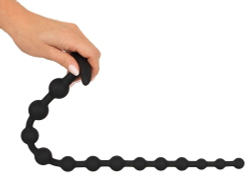 Черные анальные бусы Anal beads - 50 см.