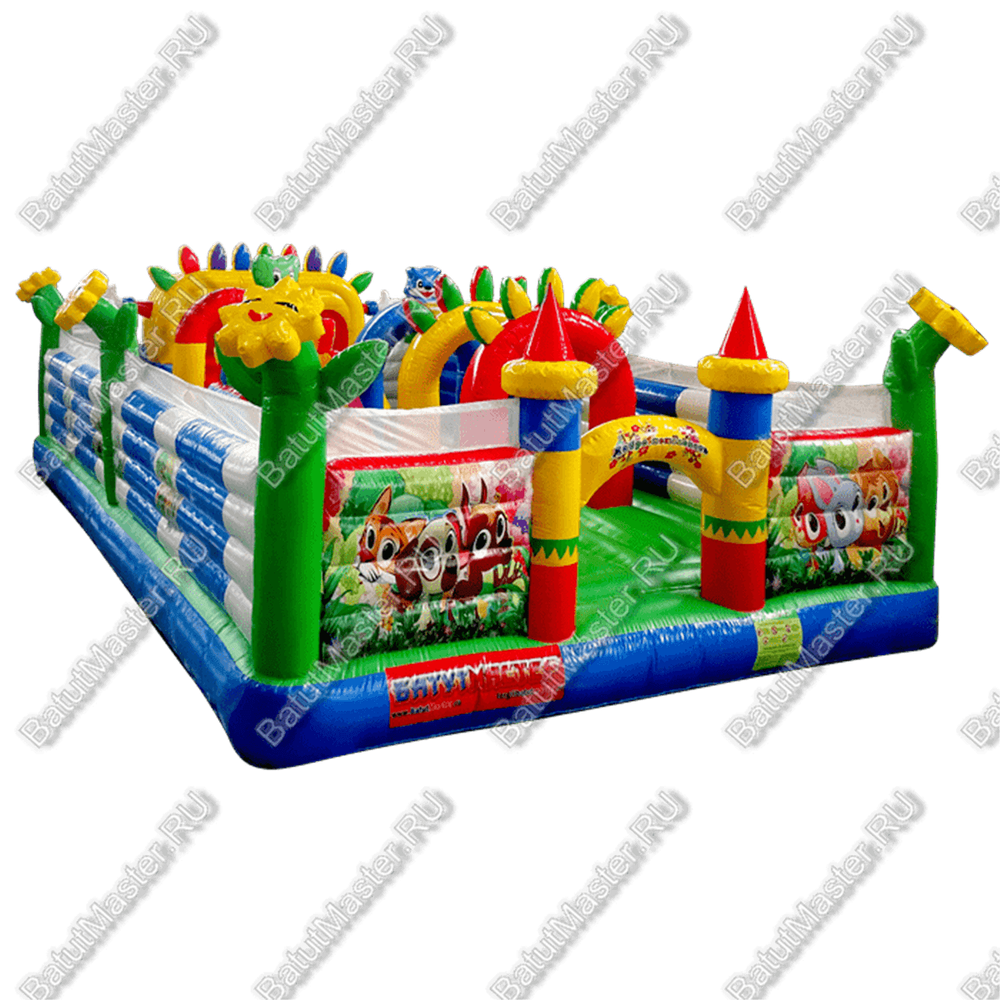 Коммерческий надувной батут "Радужный город 2" 12*6*3 м