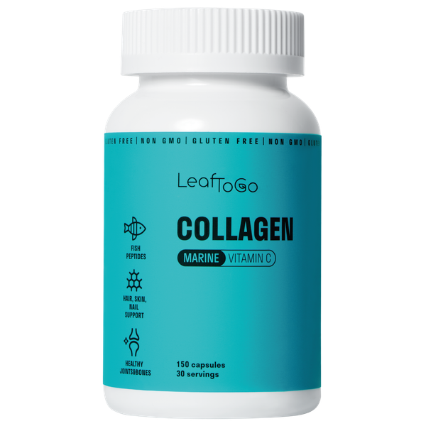 Морской Коллаген, Marine collagen, Leaf To Go, 150 капсул
