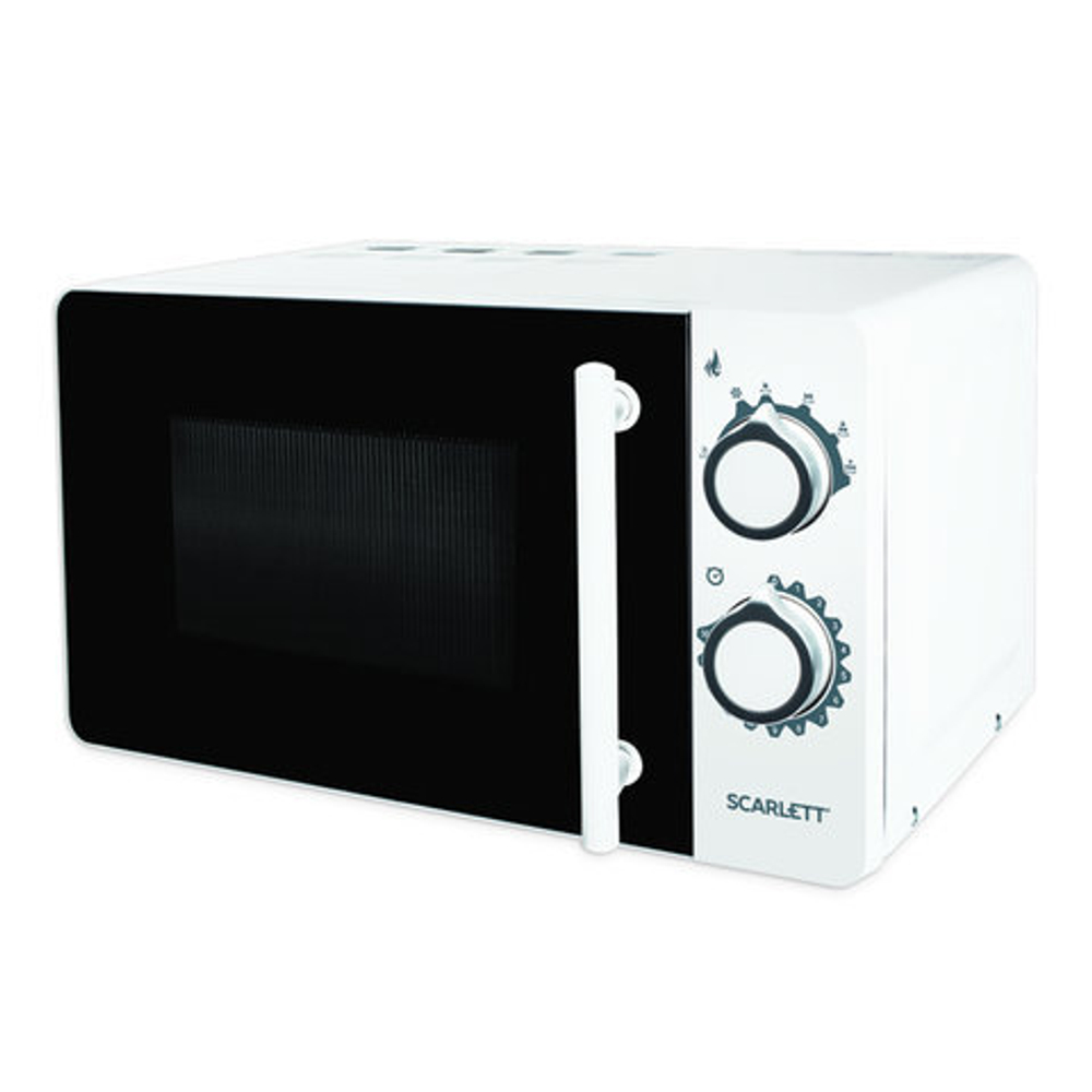 Микроволновая печь SCARLETT SC-MW9020S05M, объем 20 л, 700 Вт, механическое управление, таймер, гриль, белая, SC - MW9020S05M