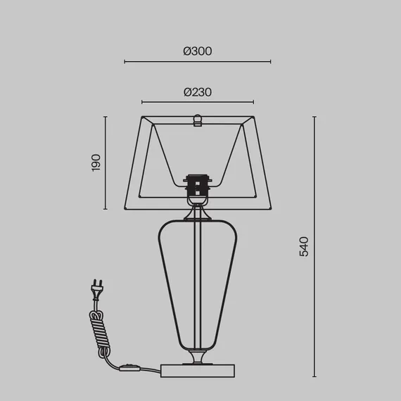 Настольный светильник Стекло / Verre E27х1 Maytoni z005tl-01ch