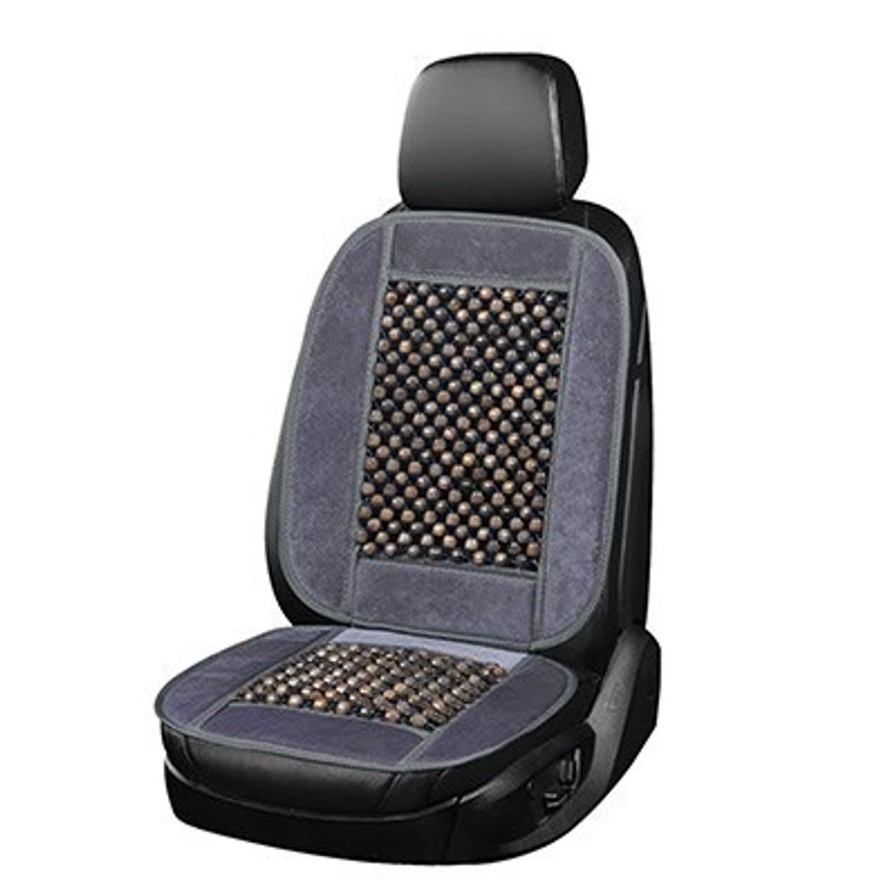 Накидка на сиденье массажная (дерев.) Massage-02 серая темное дерево (SKYWAY)