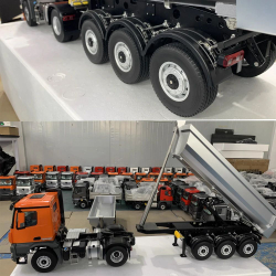 Радиоуправляемый металлический тягач Kabolite 5801 серый 1/14 4x4 масштаб 1/14 , 2,4 ГГц , 4WD, 14-канальная радиоуправляемая модель самосвала , новинка 2025г