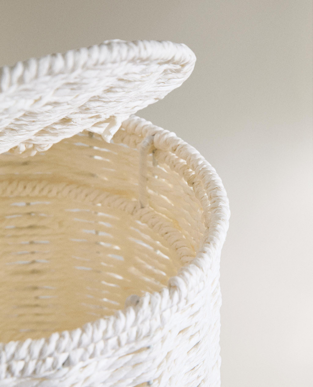 Zara Home Корзина из металла, цвет белый, 31 см