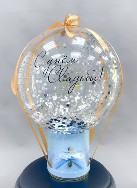 Шар с деньгами в коробке Баблошар