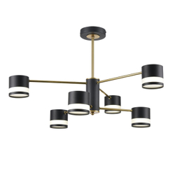 8240/6C COMFI LN26 239 черный/латунь, металл/акрил Люстра потолочная LED GX53 6*7W 220V LANIKA