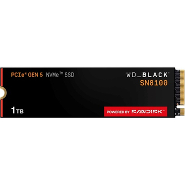 Твердотельный накопитель SSD 1Tb Western Digital Black SN8100 M2.2280 PCIe 5.0, 14900MBs/14000MBs, TBW 1200