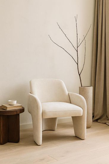 Кресло CUBE AT5139-09 Св. бежевый, ткань/каркас металл в тканевой обивке AT5139-09