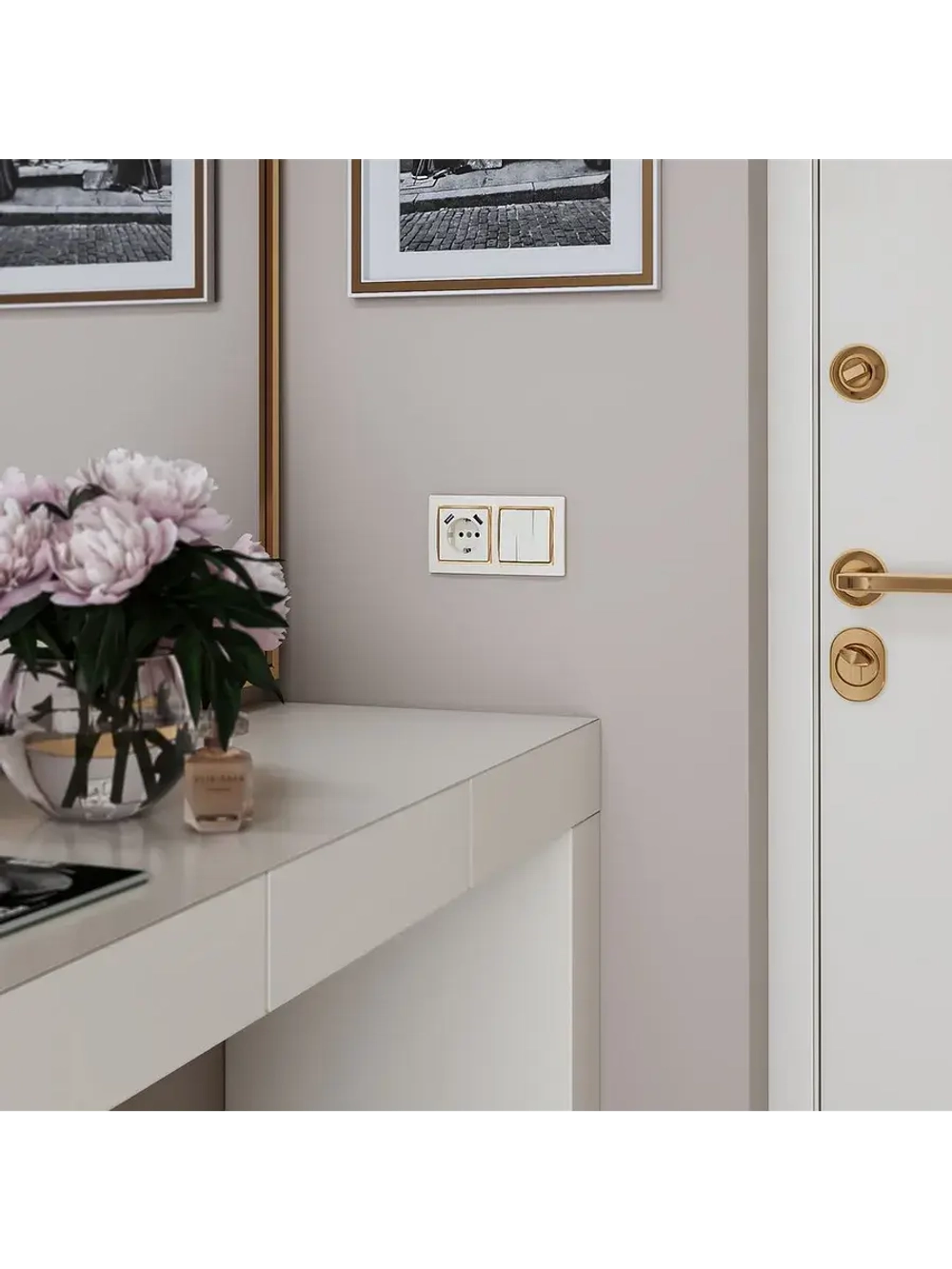 Выключатель 3-клавишный Werkel WL03-SW-3G слоновая кость