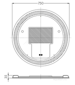 Зеркало Aquaton Анелло 75 1A260702AK010