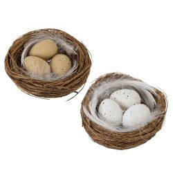 GAEM Набор из 2-х изделий декоративных "Гнездо пасхальное" (6,5*2), L14 W2,5 H15 см