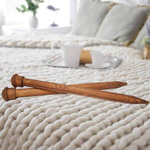 Деревянные спицы для вязания из древесины сосны 35мм/700мм. N17