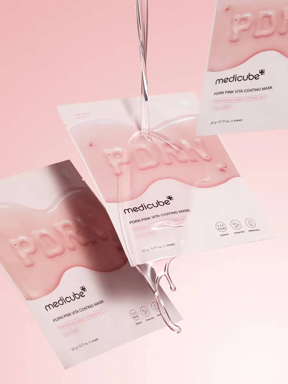 Medicube Увлажняющая тканевая маска с ПДРН для сияния кожи PDRN Pink Vita Coating Mask 22 гр