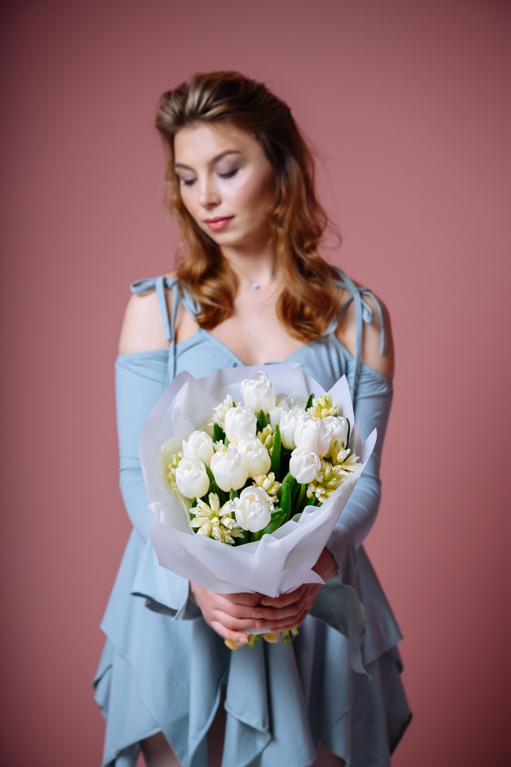 Букет Белый персик