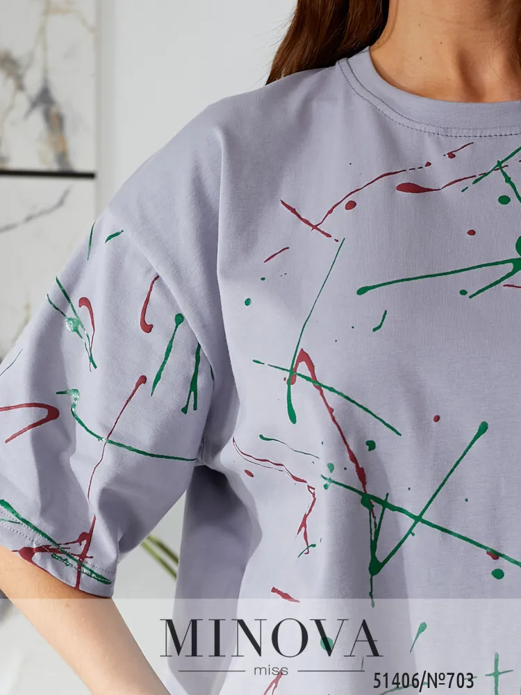 Футболка 703-серый Minova