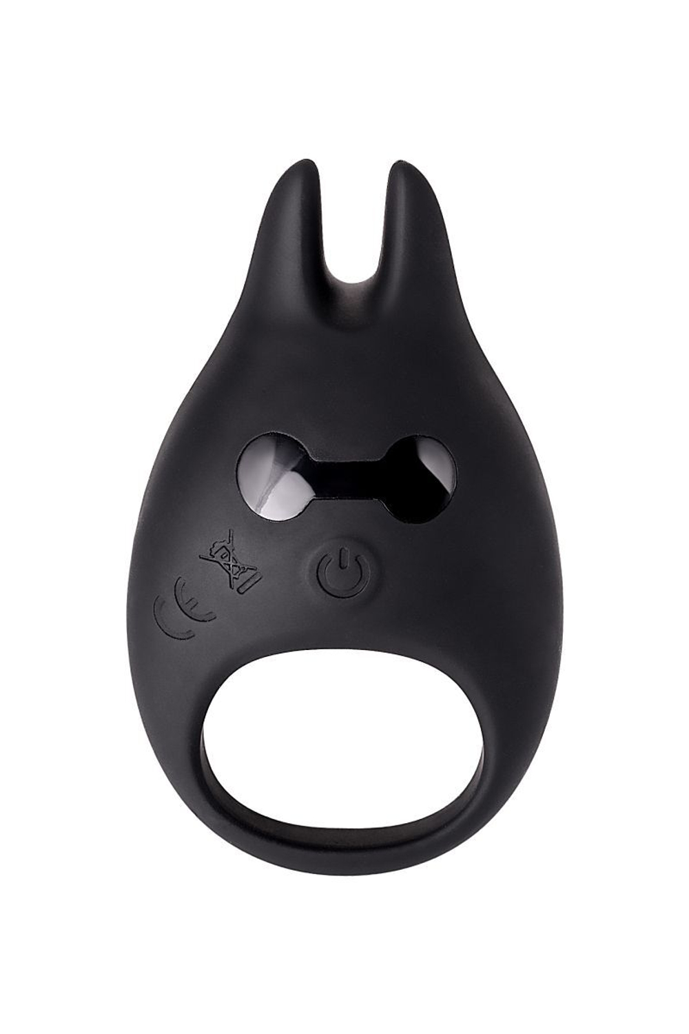 Чёрное эрекционное виброкольцо Erotist из силикона