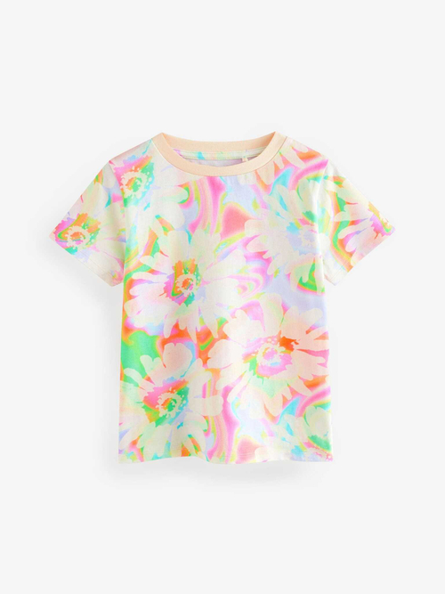 Футболка для девочки Next E91-492, 3 шт., Сиреневый, Светло-оранжевый