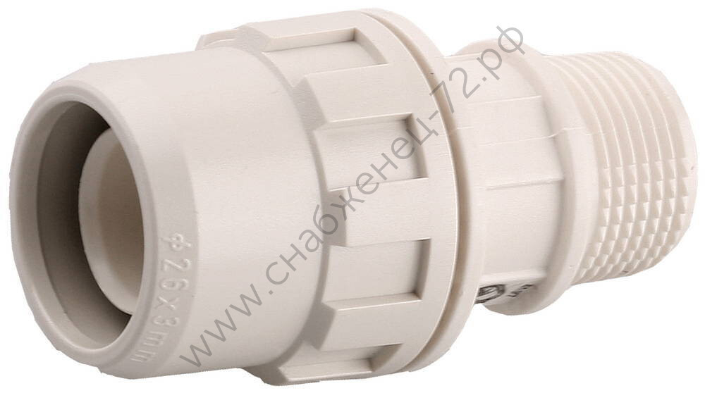 ЗУБР ШиреФит, штуцер с гайкой 20 мм-3/4″, Муфта (51461-20-3/4)