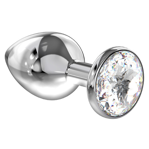 Анальная пробка 8см с прозрачным кристаллом Lola Games Diamond Clear Sparkle Large 4010-01Lola