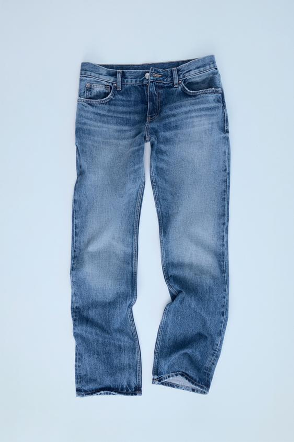 ZARA ДЖИНСЫ SLUNG С НИЗКОЙ ПОСАДКОЙ, СИНИЙ