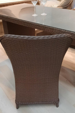 Кресло плетеное с подушками Tagliamento Barcelona, светло-коричневый, бежевый