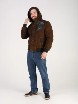 Дубленка натуральная куртка зимняя с капюшоном