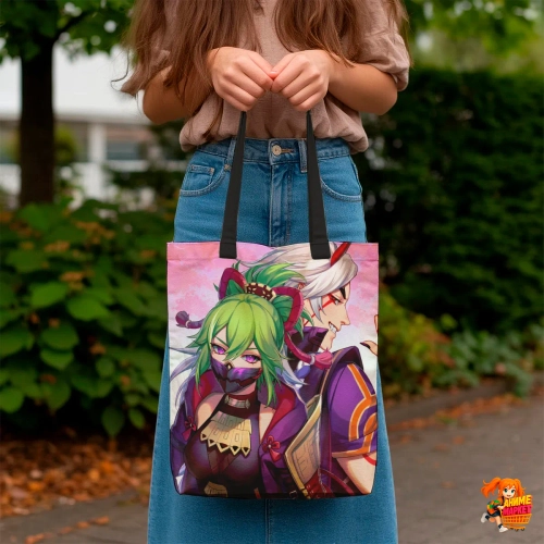Сумка шоппер с принтом Genshin Impact