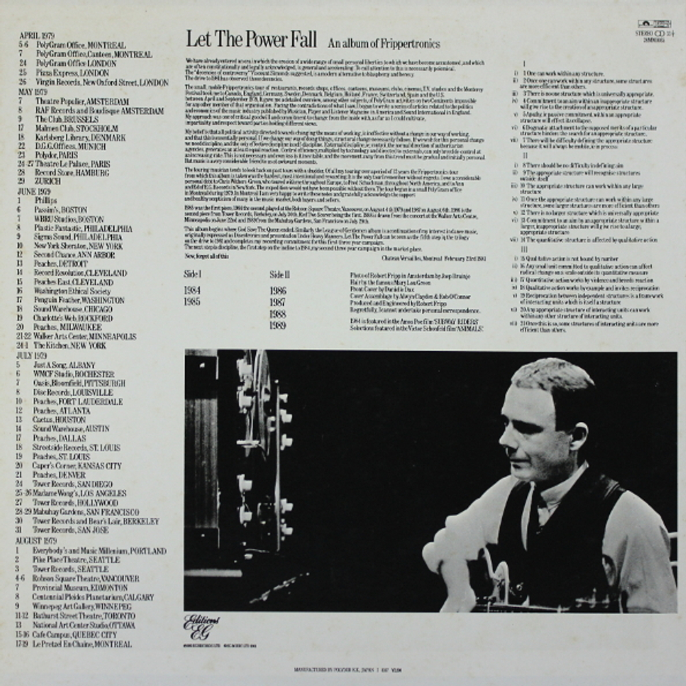 Robert Fripp / Let The Power Fall (LP)