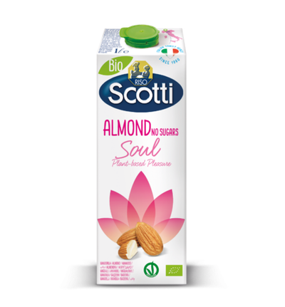 Молоко миндальное органическое без сахара "Riso Scotti", 1 л