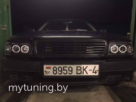 Передние фары ANGEL EYES BLACK для Audi 80 B4