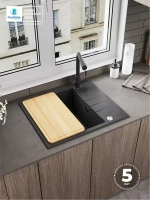 Мойка POLYGRAN DEKA-600 черный №16