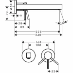 Смеситель для раковины Hansgrohe Finoris 76050670 черный матовый