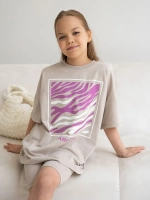 Летний костюм для девочки с велосипедками