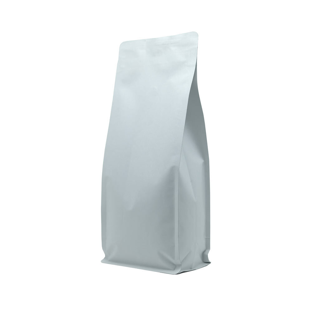 Пакет для кофе 1 кг (Квадропак — белый крафт)