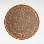Germany, 5 Pfennigs, 1986, (Munich Mint - "D"), F