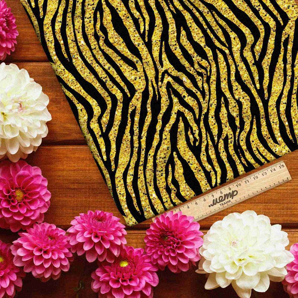 Ткань атлас золотая шкура