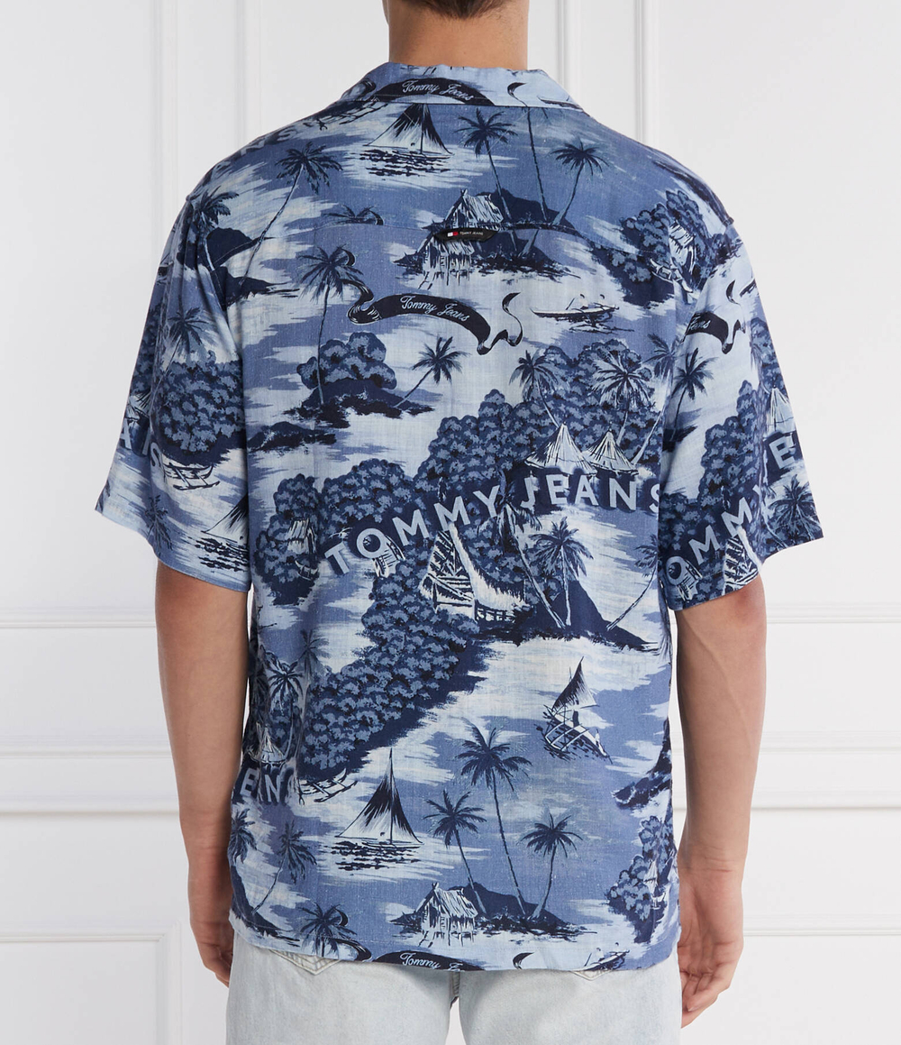 Рубашка HAWAIIAN CAMP Tommy Jeans - темно-синий(DM0DM18950)