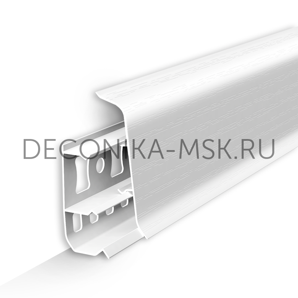Плинтус Deconika 55 мм 001 Белый матовый