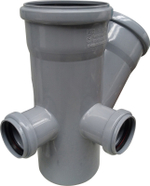 Крестовина двухплоскостная, левая/тыл ВК ПП 110/110/50/50х45, короб, серый,РТП (15/1)