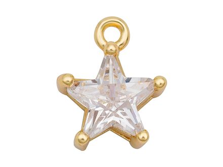 Подвеска Звезда-mini с прозрачным кристаллом, 11мм