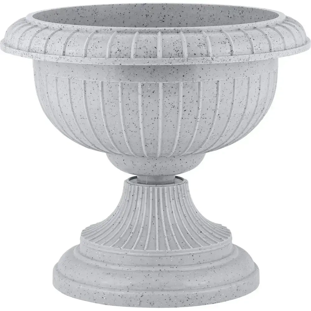 Вазон на ножке большой D 395 мм, светлый камень