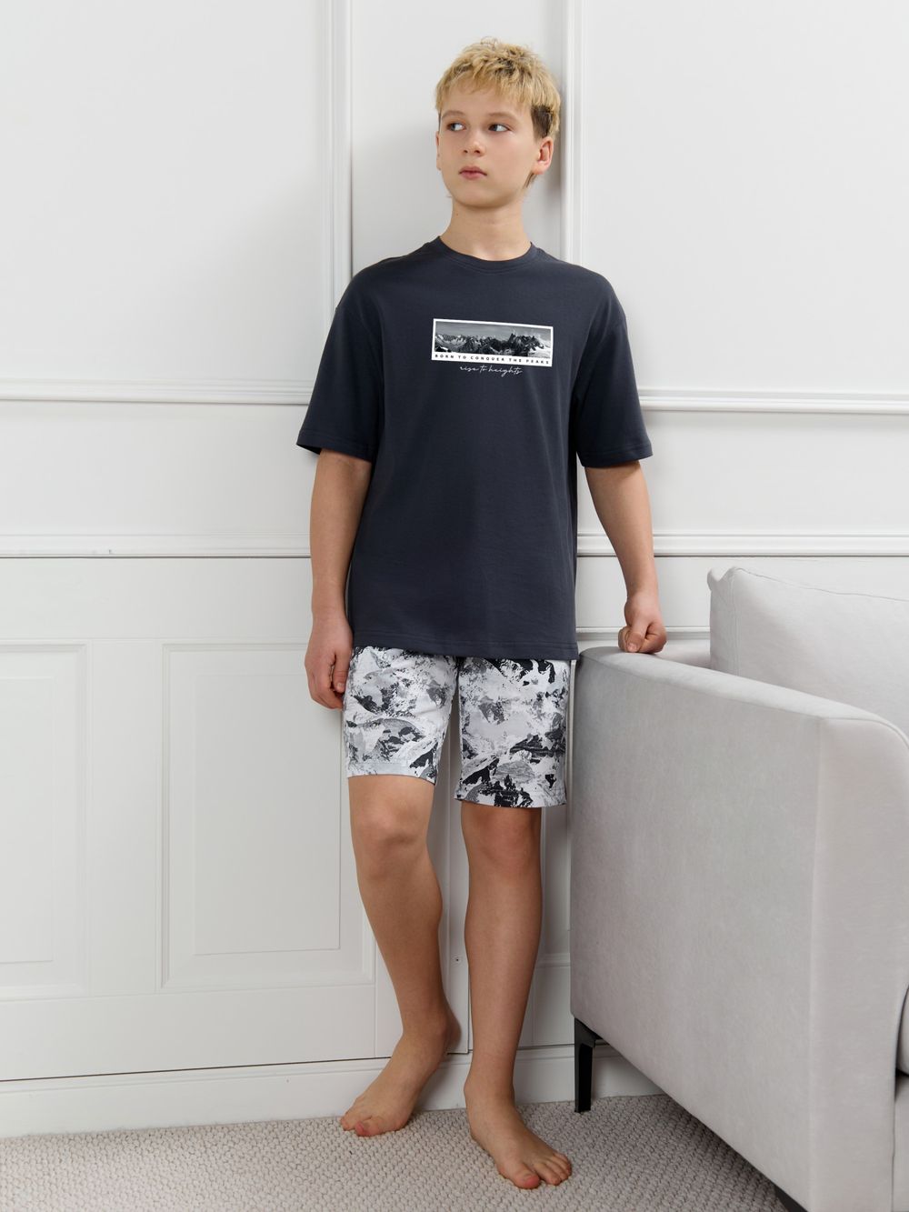 Костюм для мальчика Олимп-2 Виотекс ГРАФИТОВЫЙ