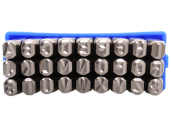 JTC-7247 - Клейма буквенные латиница 5мм (HRC 60+-2° DIN 1451) (старый артикул JTC-JW0914-5) JTC -