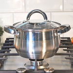 Набор кастрюль 3 предмета (2,1л, 2,9л, 3,9л) нерж, 9-ти шаговое дно