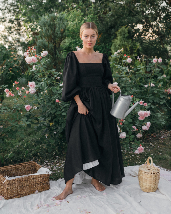 Платье Jaqueline maxi в чёрном цвете