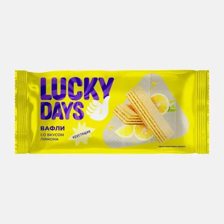 Вафли со вкусом лимона Lucky Days 200г